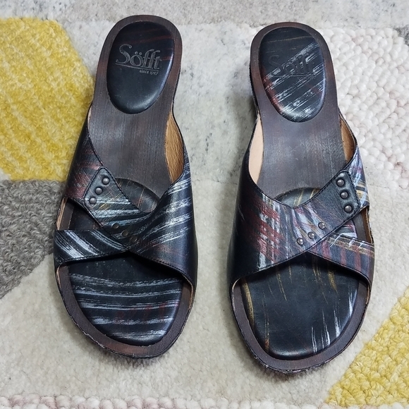 Sofft Metallic Slides Sandals 7.5 - Picture 9 of 9